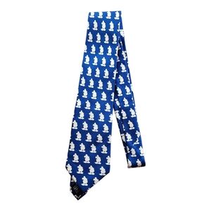 Disney Parks Blue Mickey Mouse Tie 100% Silk Authentic Novelty Necktie